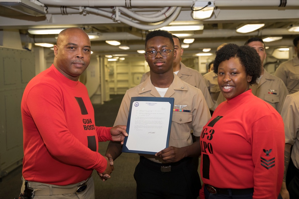 USS Gerald R. Ford Weapons Department Frocking