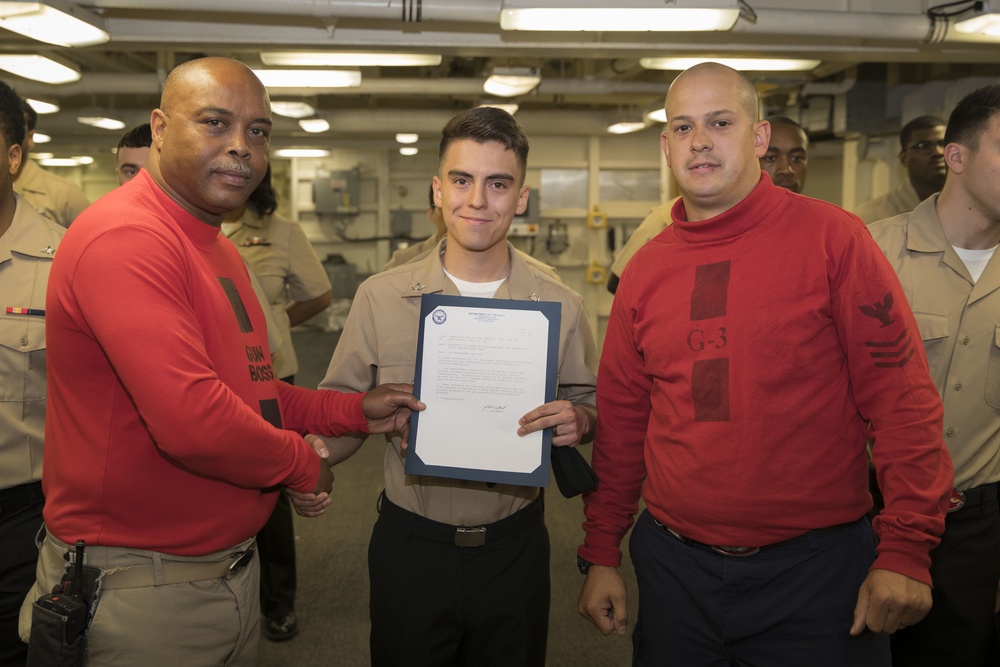 USS Gerald R. Ford Weapons Department Frocking