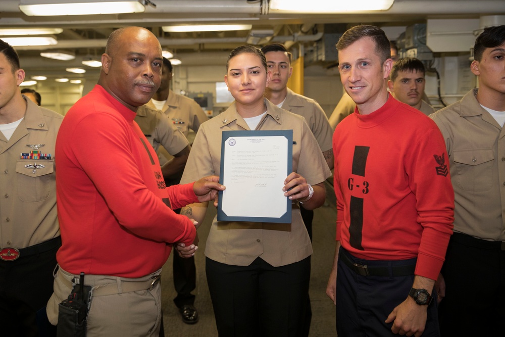 USS Gerald R. Ford Weapons Department Frocking