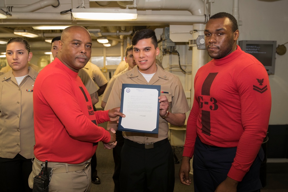 USS Gerald R. Ford Weapons Department Frocking