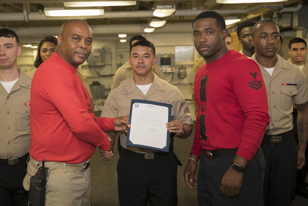 USS Gerald R. Ford Weapons Department Frocking