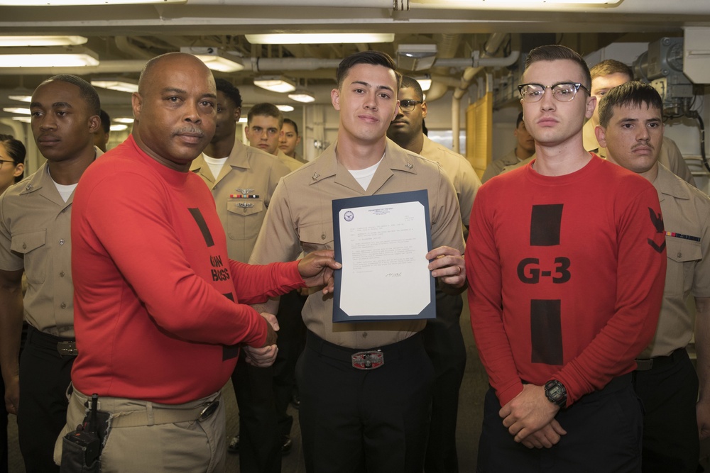 USS Gerald R. Ford Weapons Department Frocking