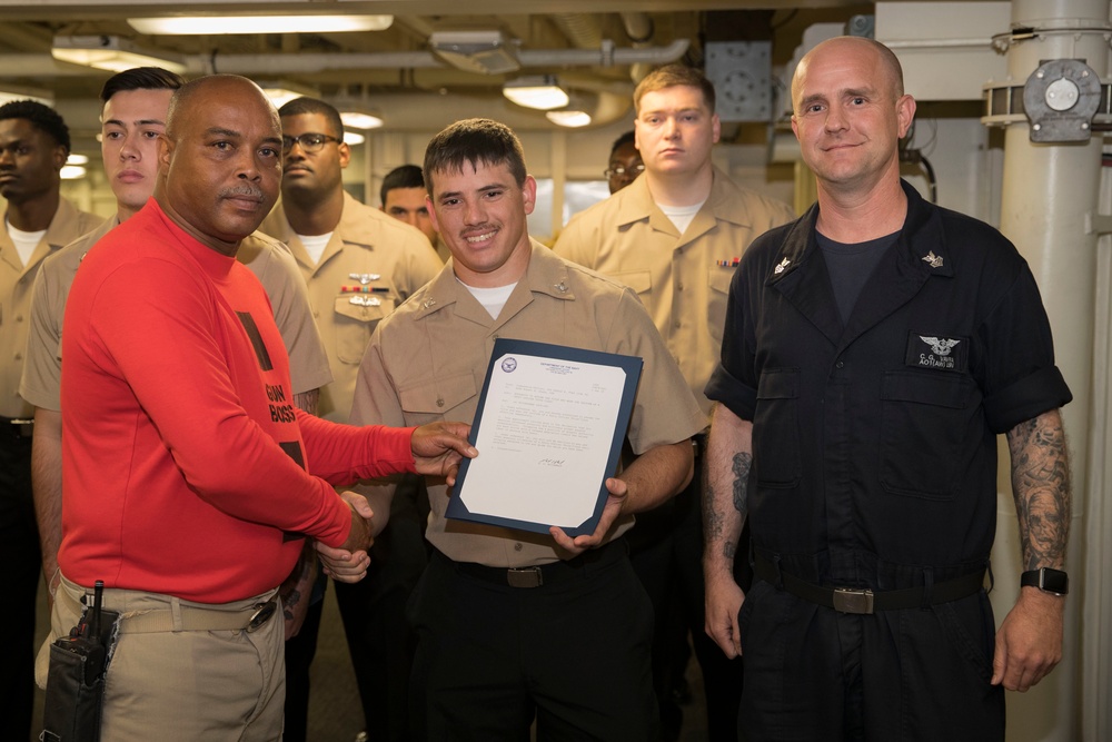 USS Gerald R. Ford Weapons Department Frocking