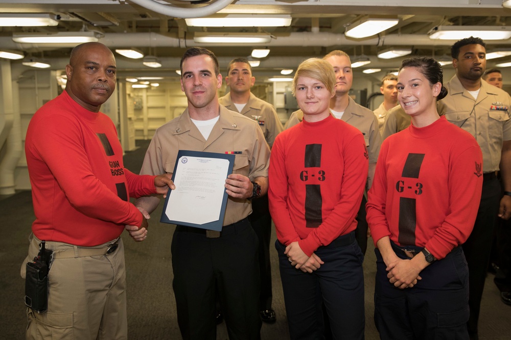 USS Gerald R. Ford Weapons Department Frocking