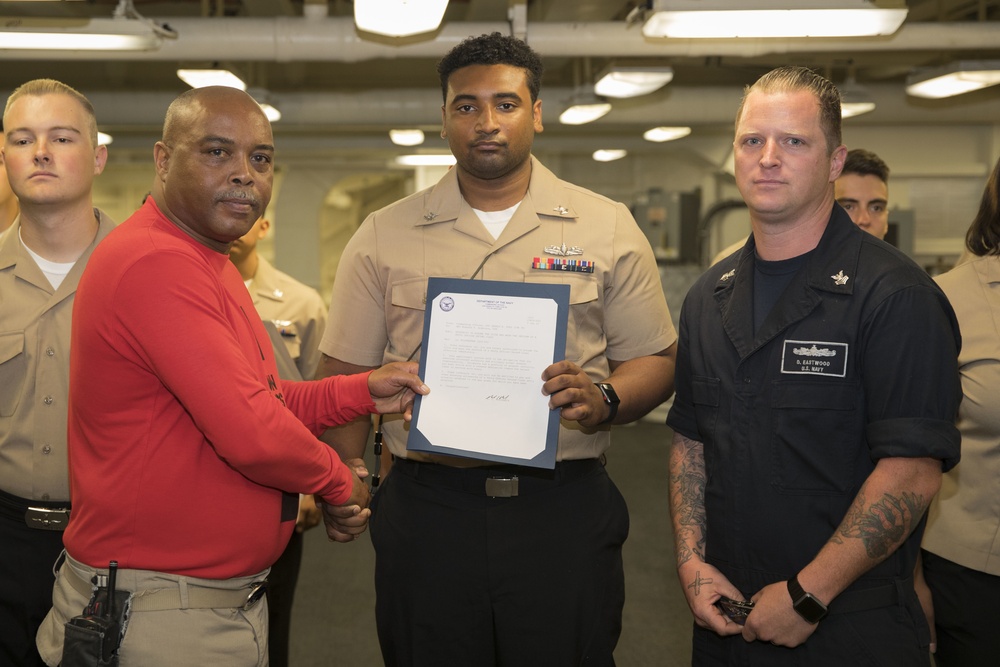 USS Gerald R. Ford Weapons Department Frocking