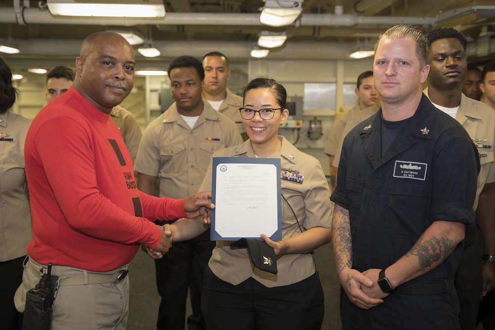 USS Gerald R. Ford Weapons Department Frocking