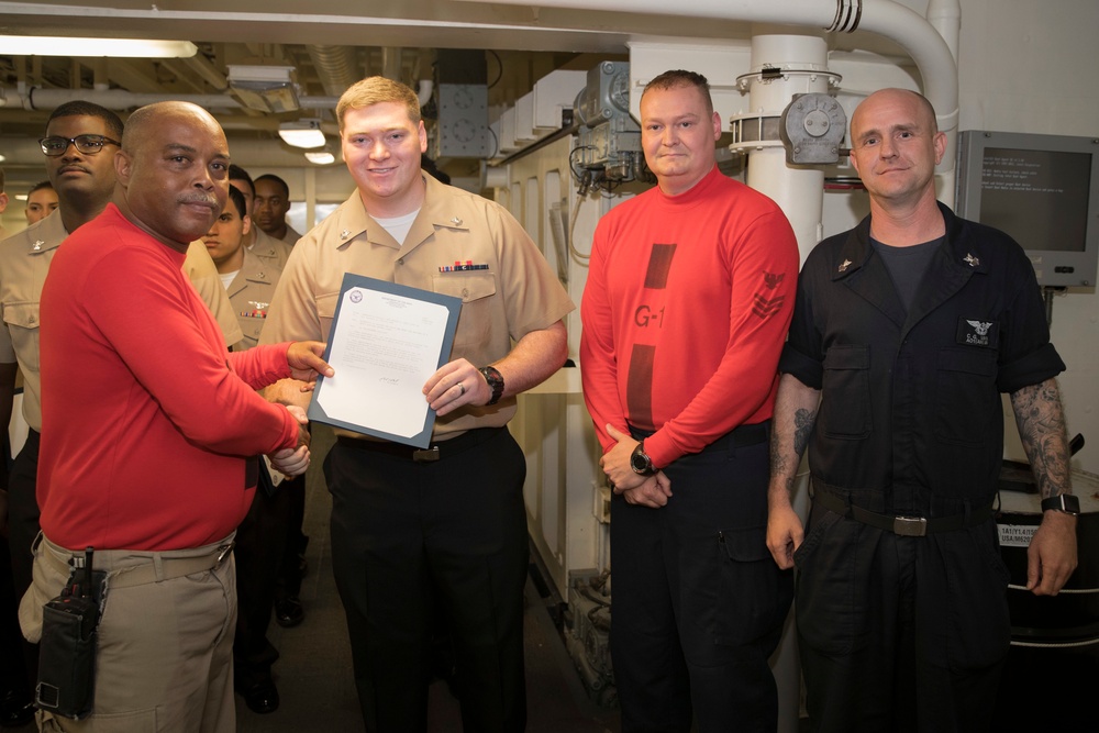 USS Gerald R. Ford Weapons Department Frocking