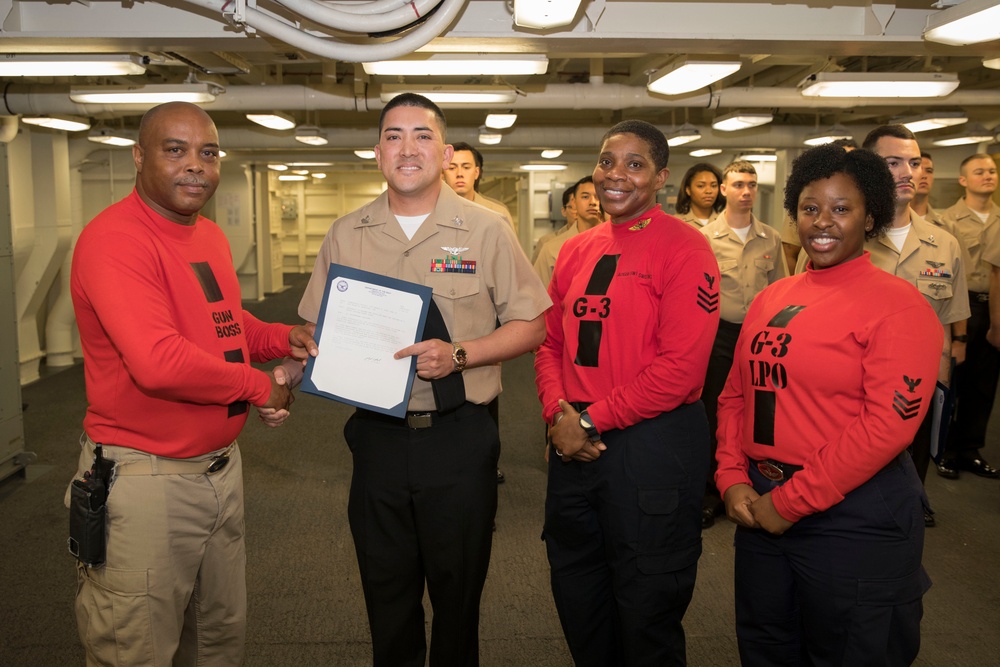 USS Gerald R. Ford Weapons Department Frocking