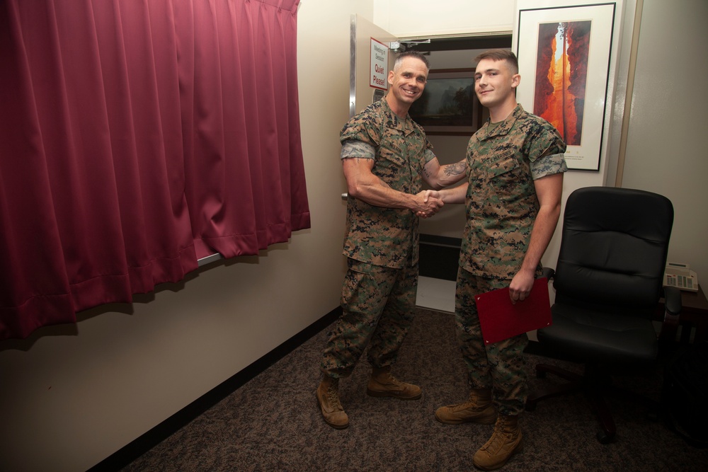 Lance Corporal Harris's Promotion Ceremony