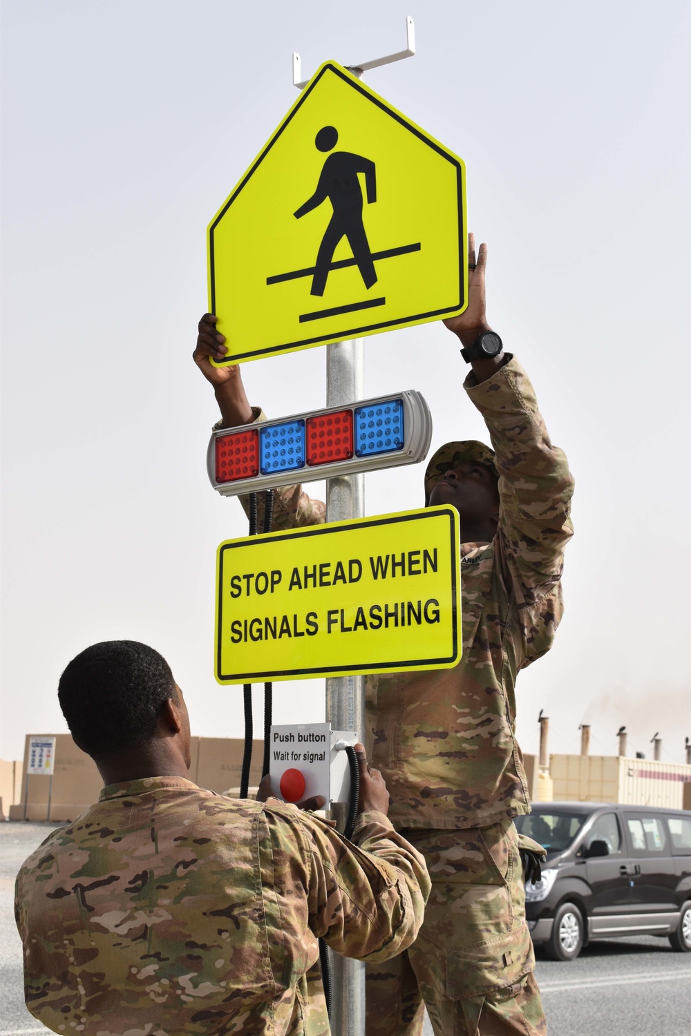 Solar Crosswalk Installation