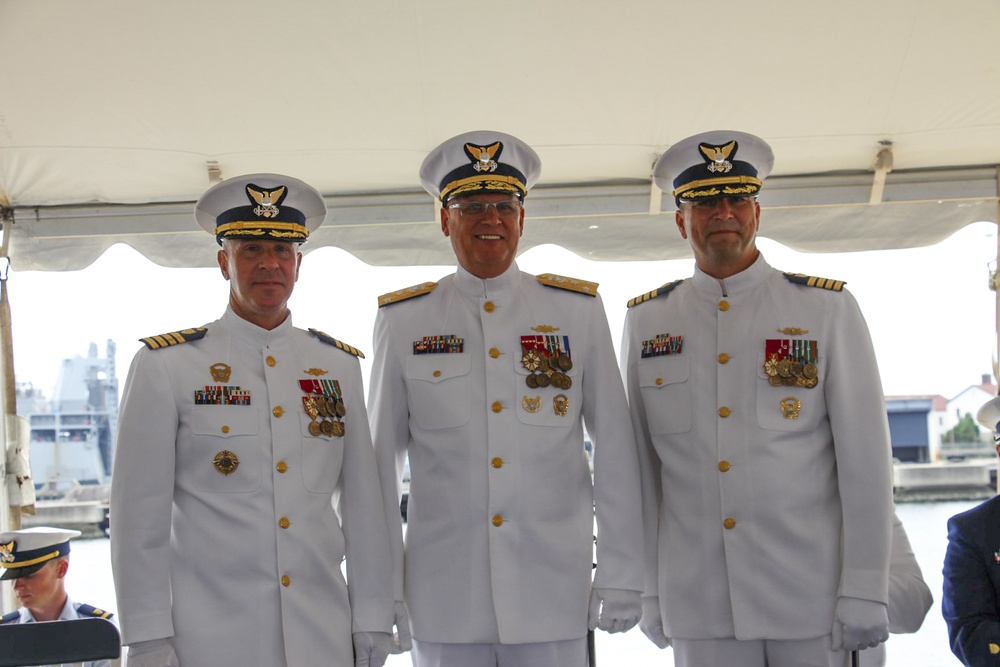 Coast Guard Cutter James conducts change of command ceremony