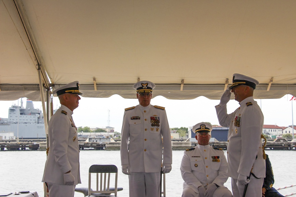 Coast Guard Cutter James conducts change of command ceremony