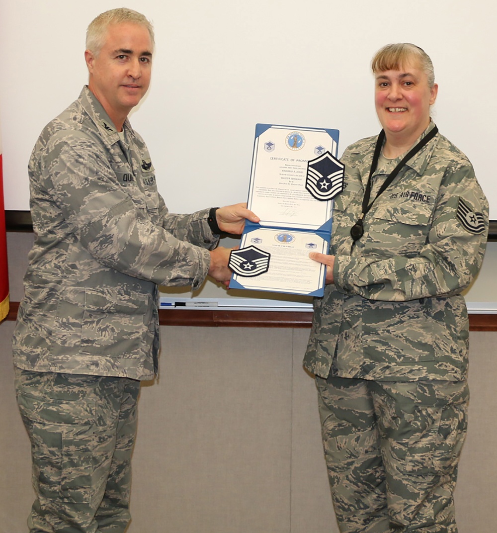 Jones Promoted to Master Sergeant