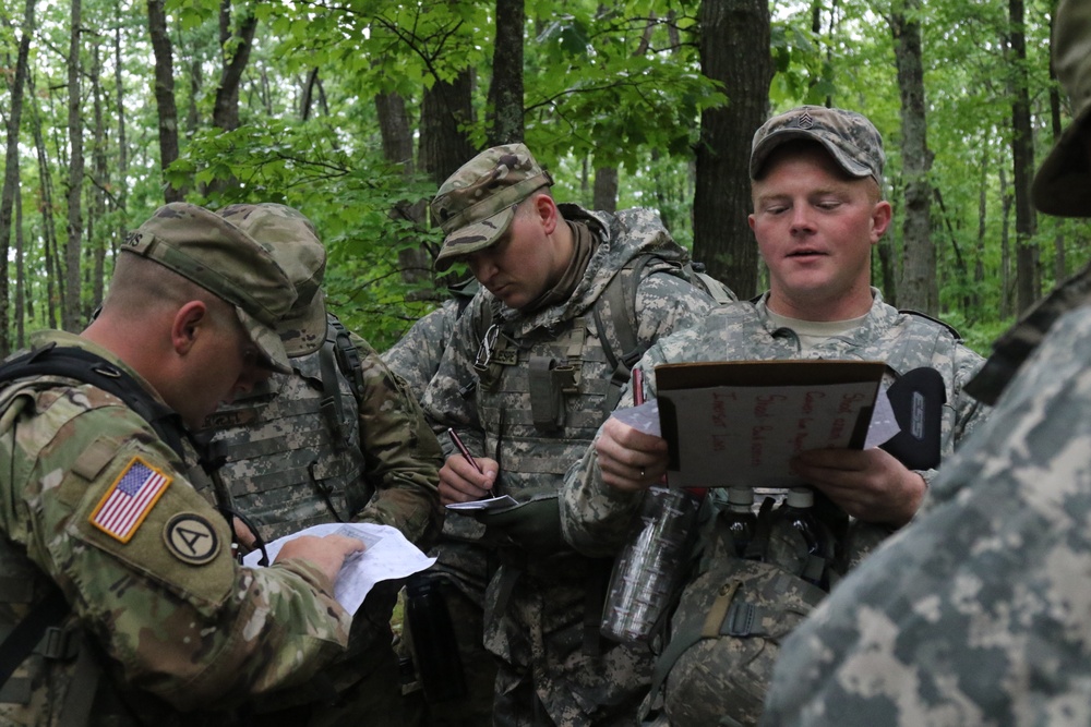 Soldiers From the 1463rd Conducting Land Navigation Training