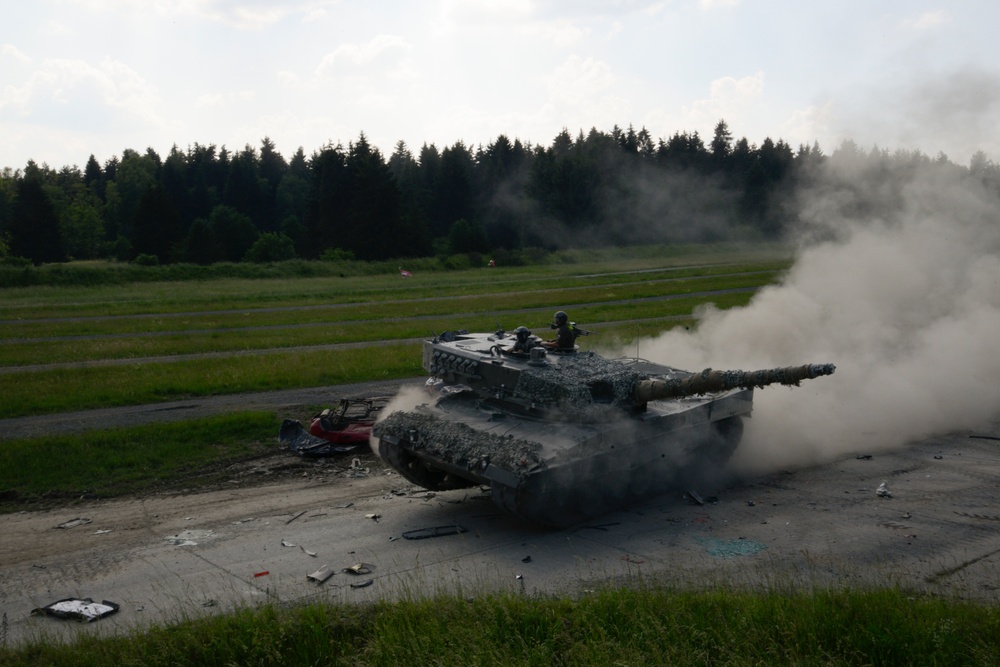 Strong Europe Tank Challenge Precision Driving Course with Austrian Soldiers