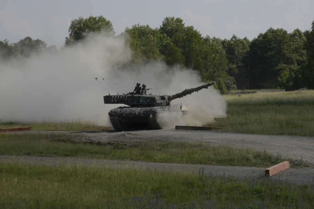 Strong Europe Tank Challenge Precision Driving Course with Austrian Soldiers
