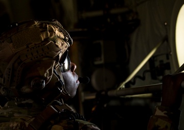 Fly Away Security Team Provides Security for a C-130 while Loading and Unloading Equipment