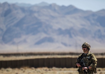 Fly Away Security Team Provides Security for a C-130 while Loading and Unloading Equipment