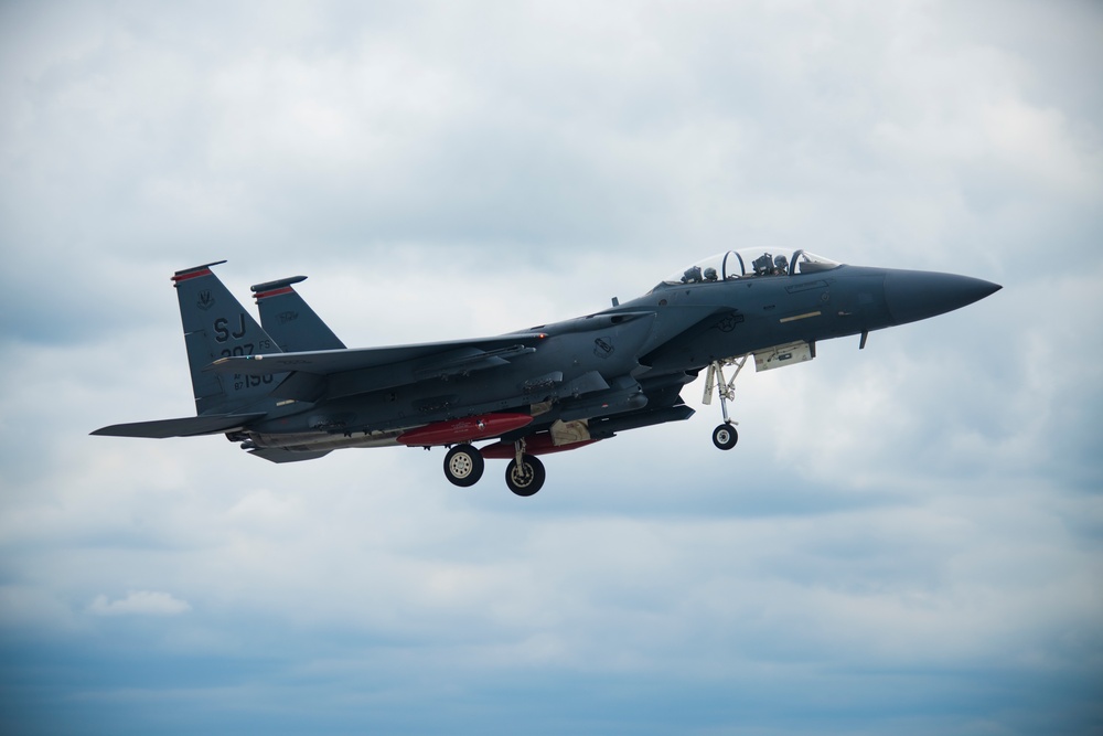 F-15 Eagle flies over NFARS