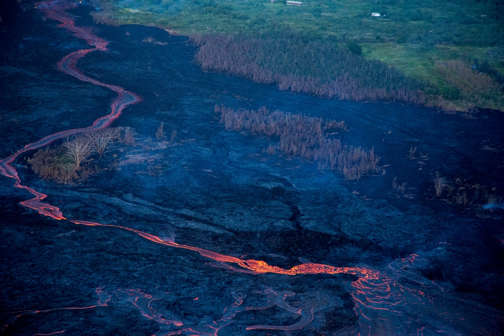 Lava Continues to Flow around East Rift Zone in Hawaii
