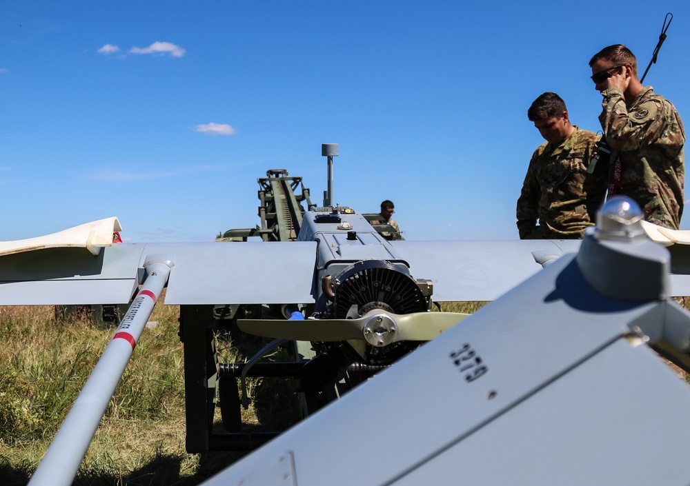 Aerial systems watch over Saber Strike 18