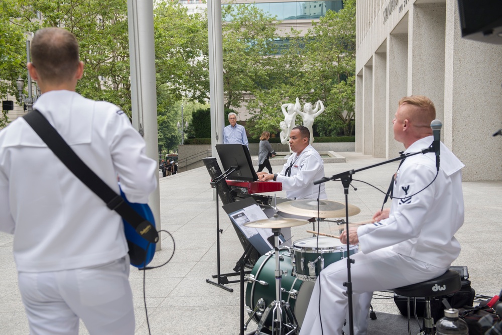 Sailors Perform During Rosefest