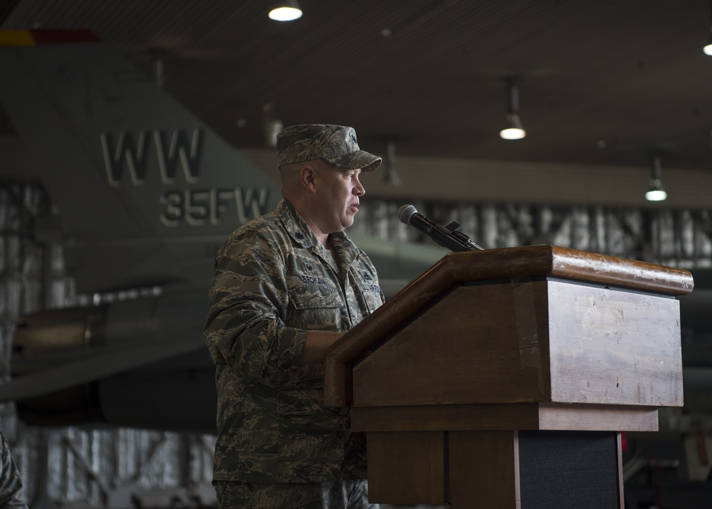 The 35th Maintenance Squadron change of command