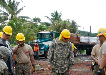 230th Vertical Engineer Company begins constructing micro-shelters in Pahoa