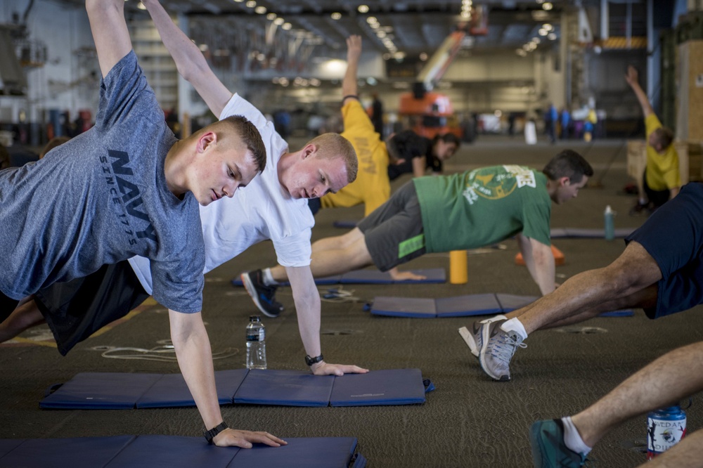 Midshipmen PT Aboard GHWB