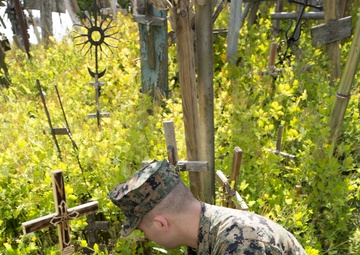 Saber Strike 18 Marines Visit Historic Hill of Crosses