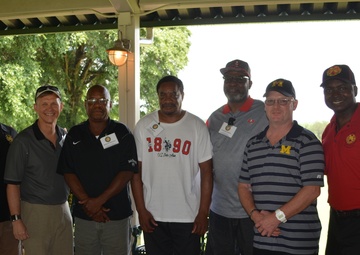 Gold Star fathers, Families golf at Fort Benning, hold barbecue cookout