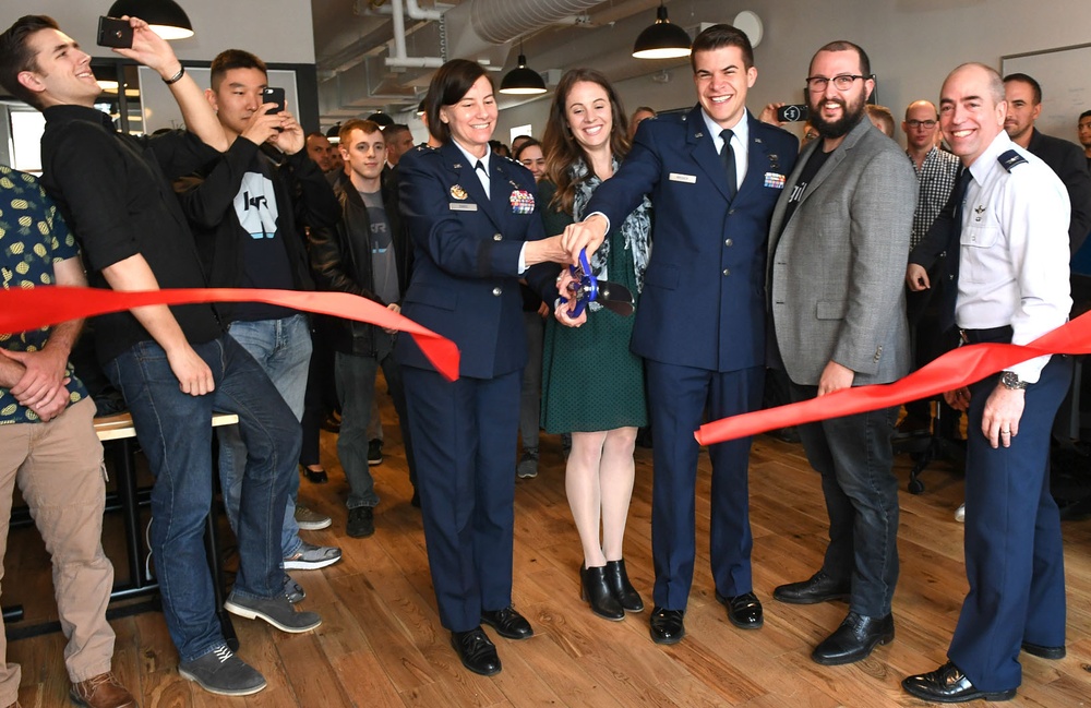 Ribbon cutting at Kessel Run Experimentation Lab