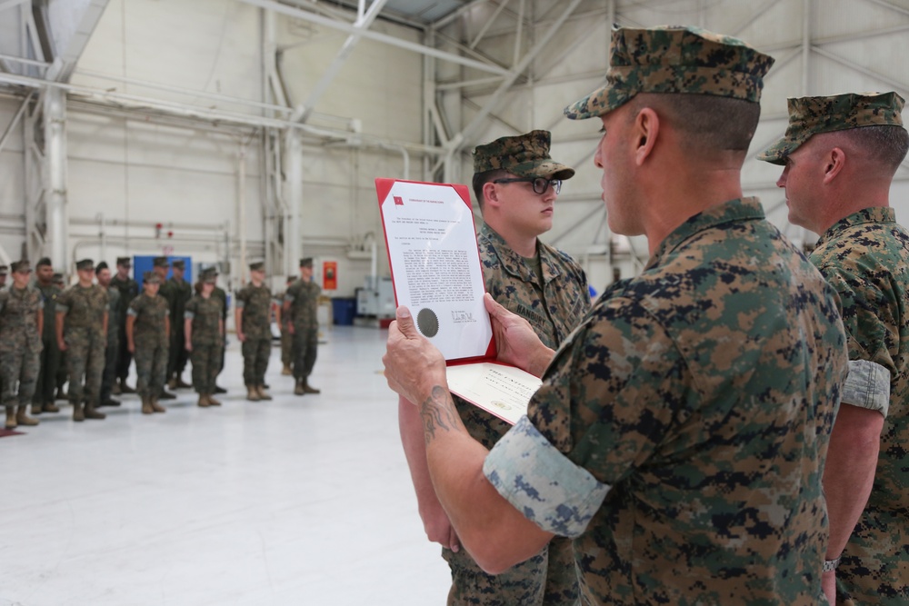 Navy and Marine Corps Medal awarded to 3rd MAW Marine for live-saving actions