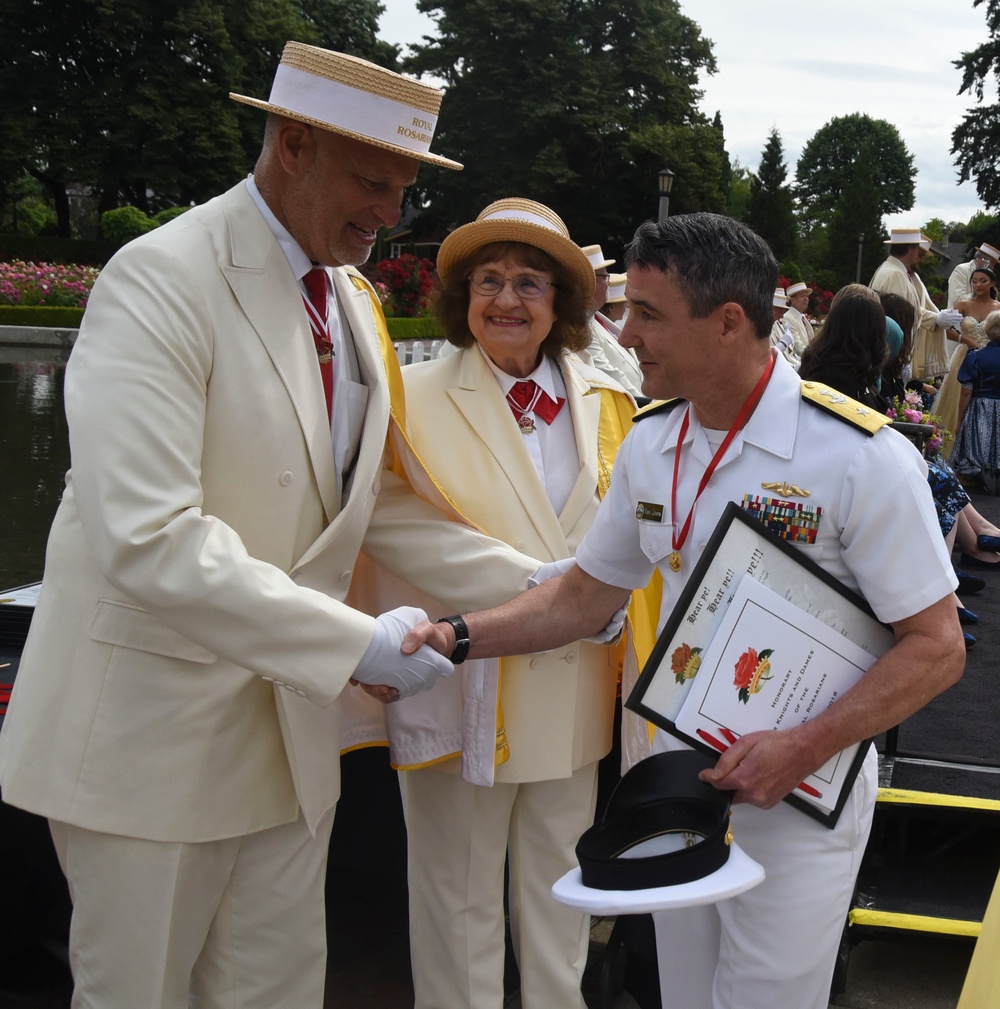 Royal Rosarians Honorary Knighting Ceremony in Peninsula Park Rose Garden