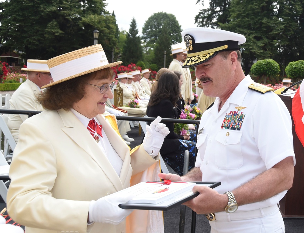 Royal Rosarians Honorary Knighting Ceremony in Peninsula Park Rose Garden