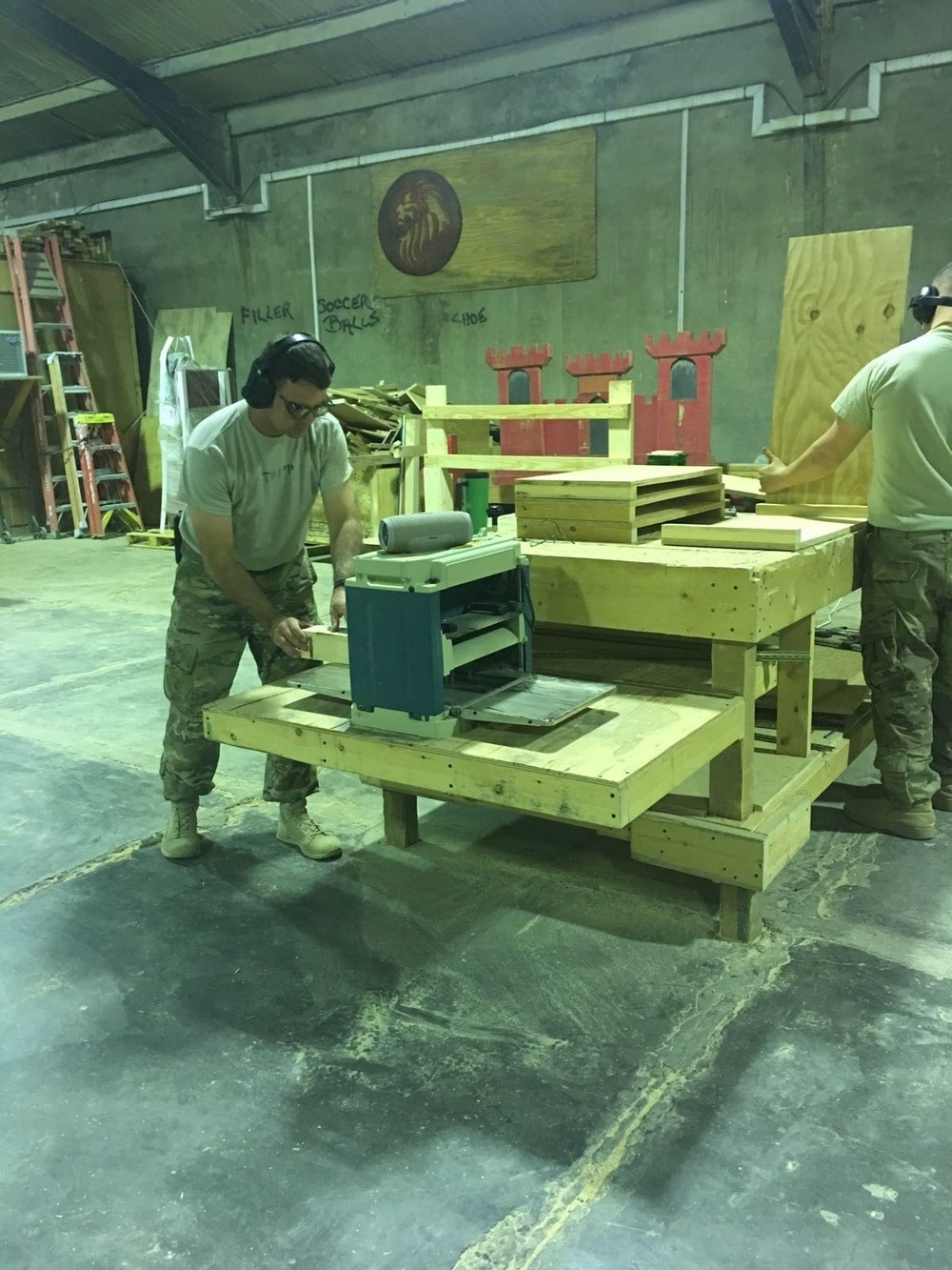 279th Engineer Utilities Detachment shows off woodworking abilities