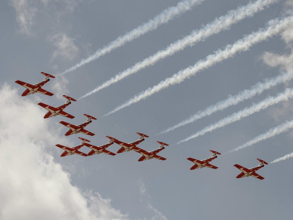 CF Snowbirds Perform for First Time at Niagara