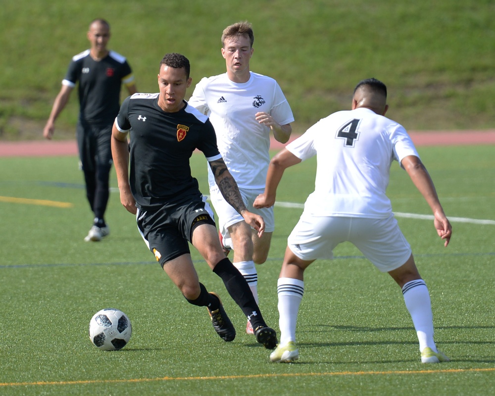 Marine Corps Battles Army on Final Day of Soccer Championship
