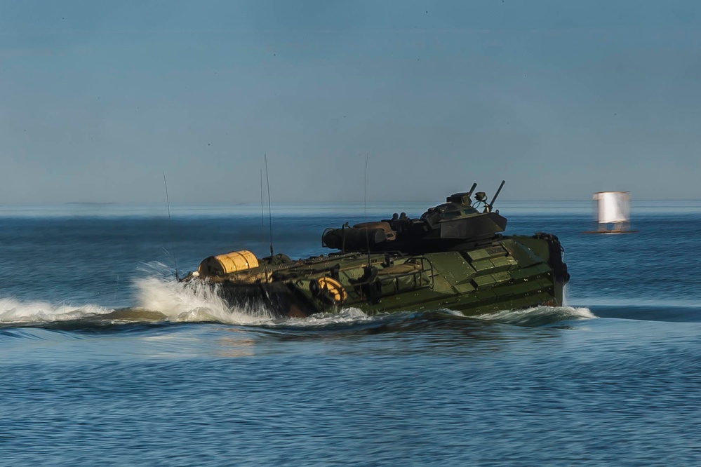 26th MEU Marines, Romanian Marines return to Oak Hill after amphibious landing demonstration in Poland