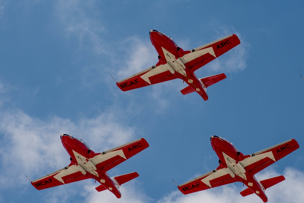 Royal Canadian Air Force Snowbirds perform at the 2018 Thunder of Niagara International Air Show