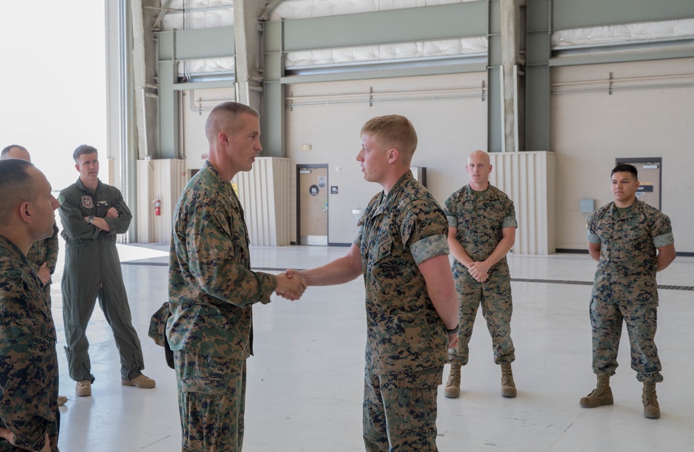 Marine Air Ground Task Force-23 senior leaders visit Marines with Marine Aircraft Group-41