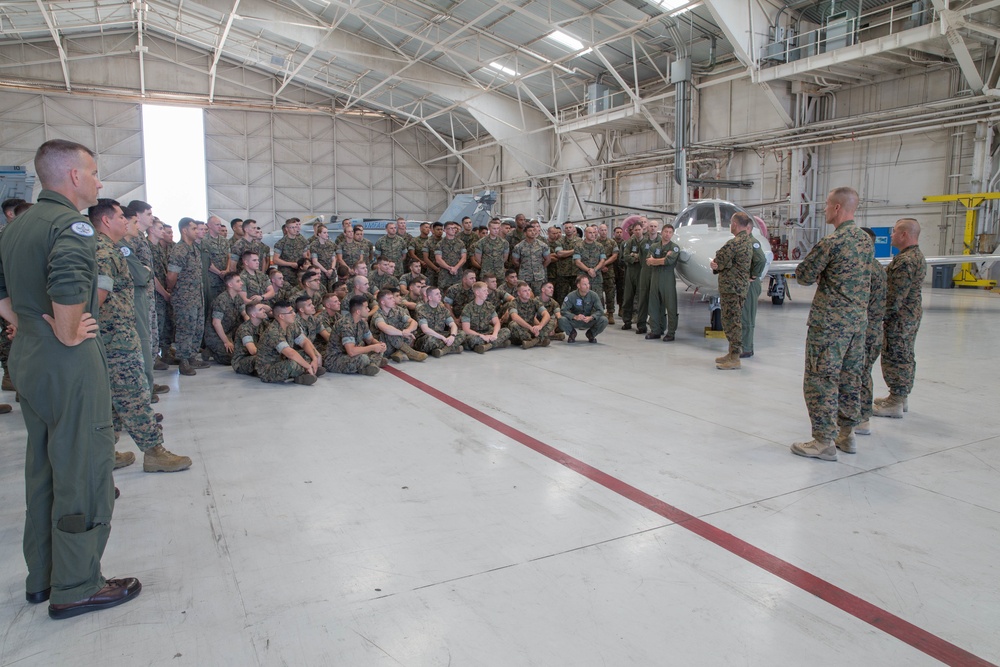 Marine Air Ground Task Force-23 senior leaders visit Marines with Marine Aircraft Group-41