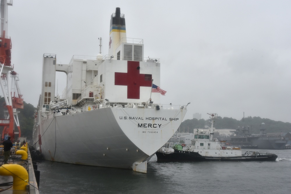 USNS Mercy Arrives in Yokosuka, Japan