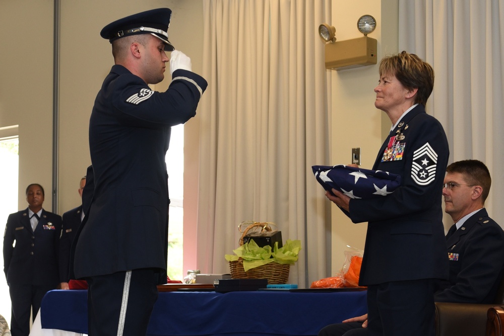 Chief Master Sgt. Karen Cozza retires after 36 years of service