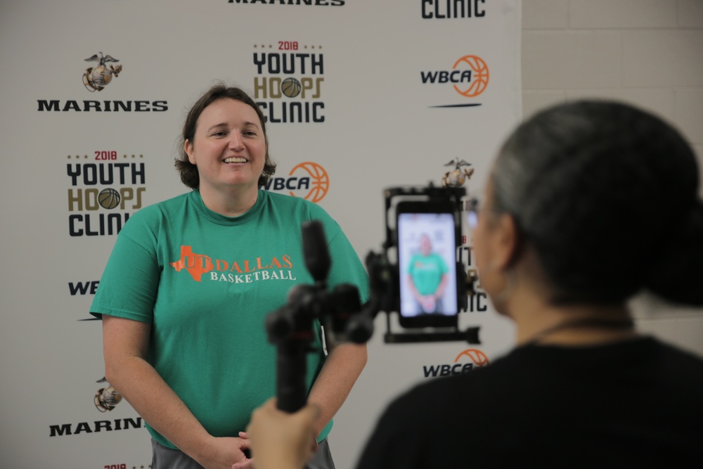 Marines partner with WBCA for hoops youth clinic