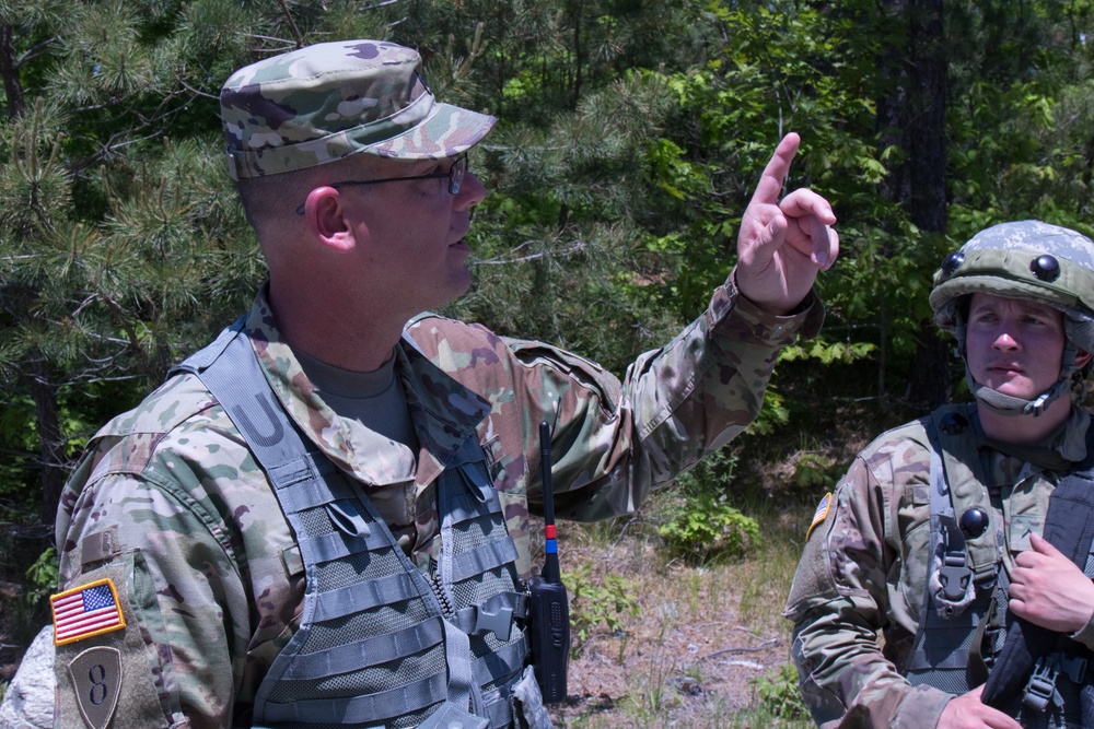 Soldiers conduct base operations training