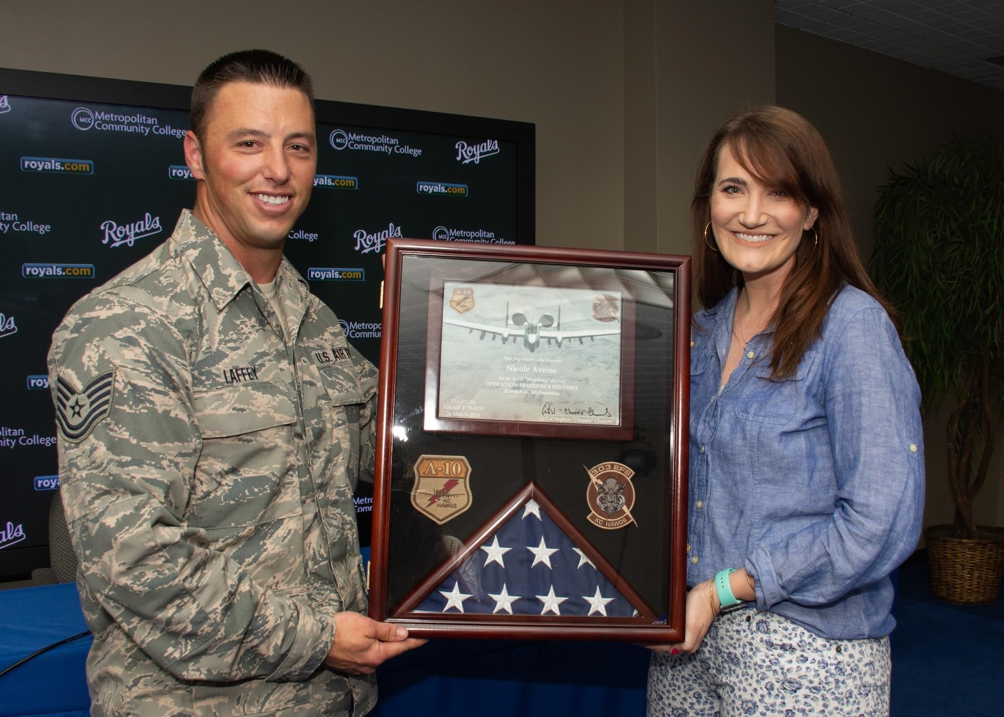 DVIDS - Airman Hold Flag for MLB Opening Ceremony