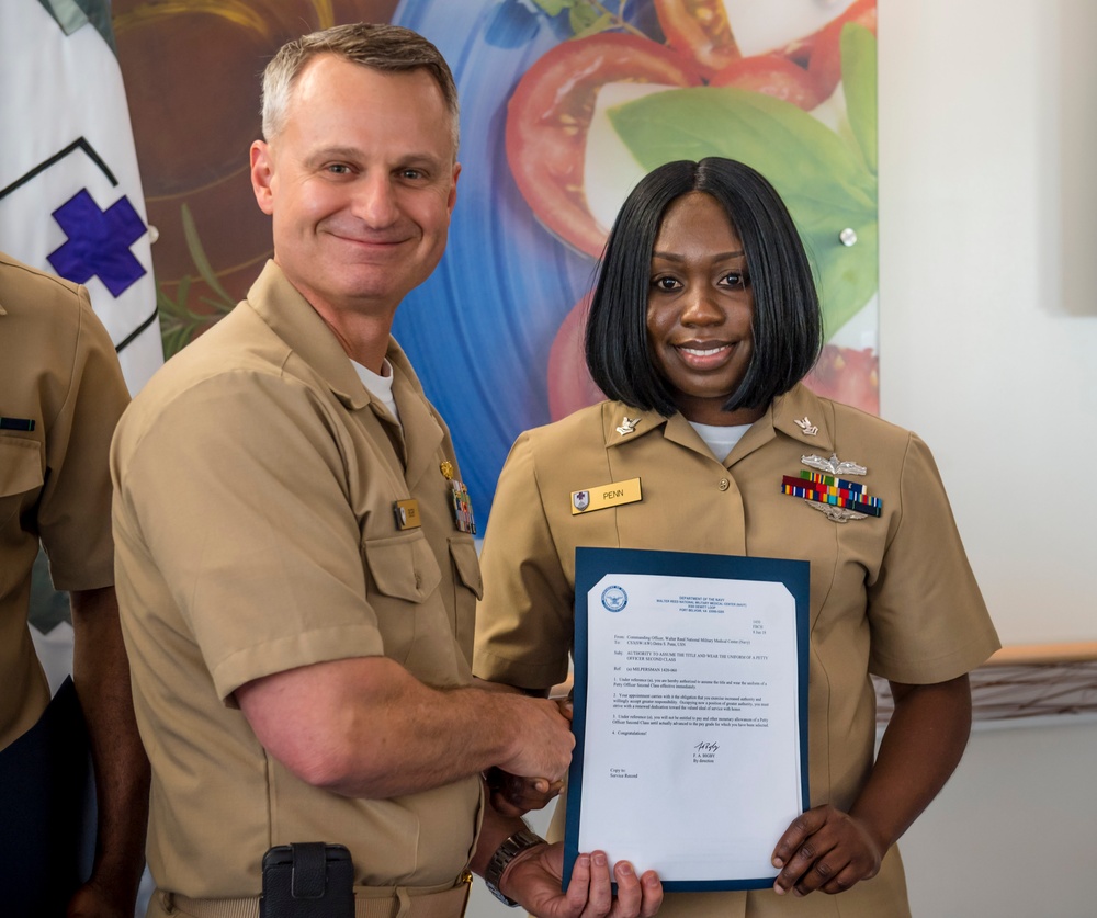 Belvoir Hospital Sailors Stand Tall During Frocking Ceremony