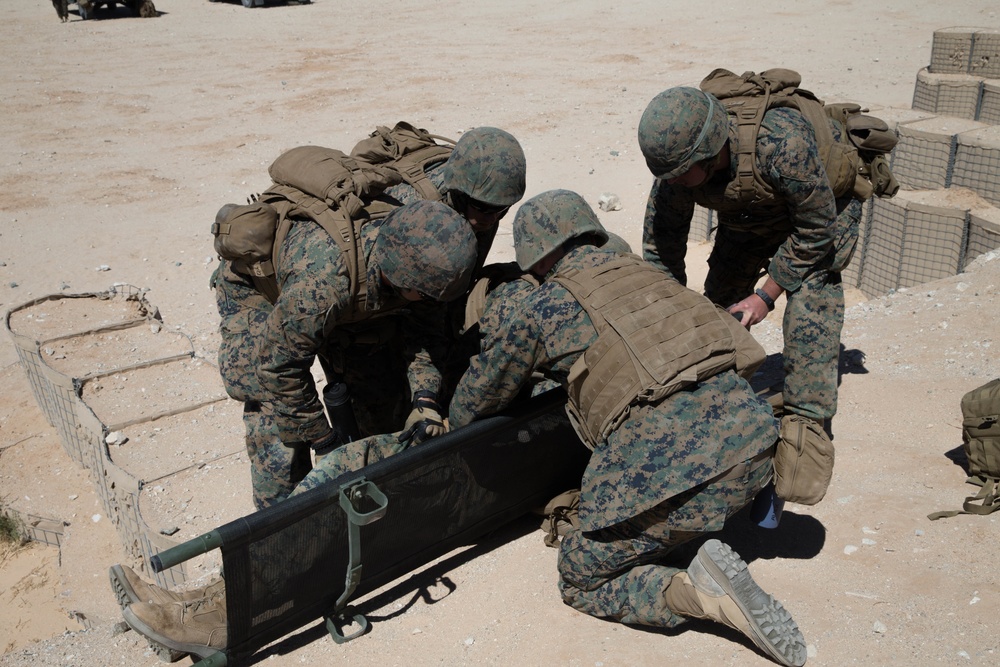 MAGTF-23 Marines train on machine gun weapon systems at ITX 4-18