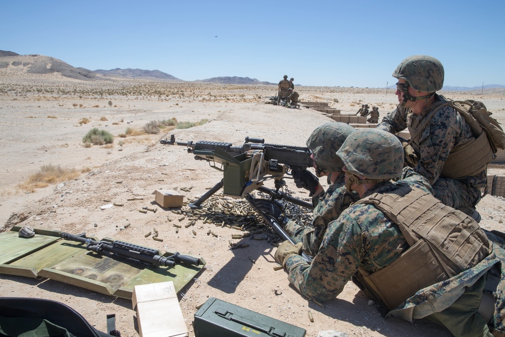 MAGTF-23 Marines train on machine gun weapon systems at ITX 4-18